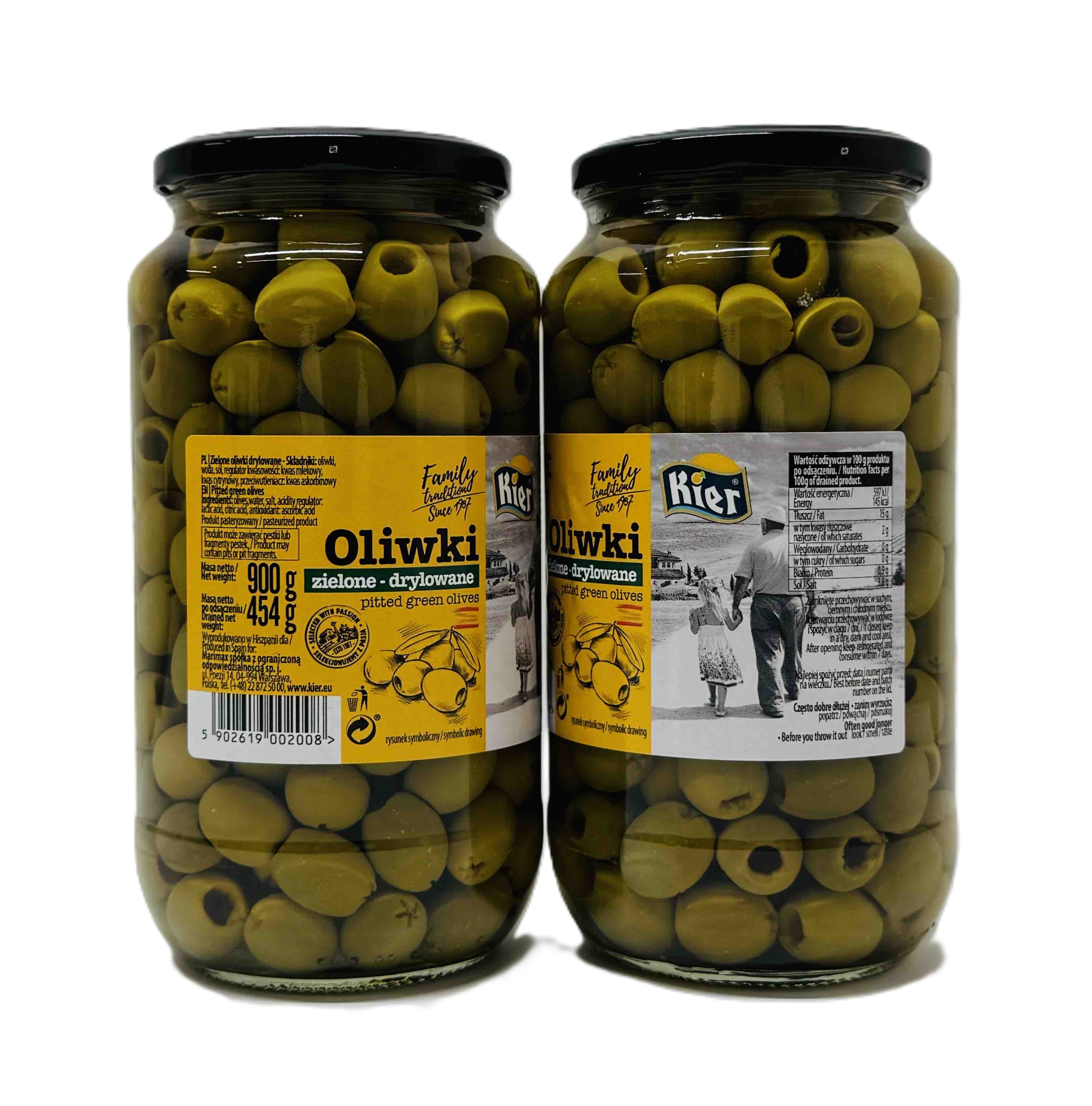 Оливки без кісточки KIER Pitted Green Olives