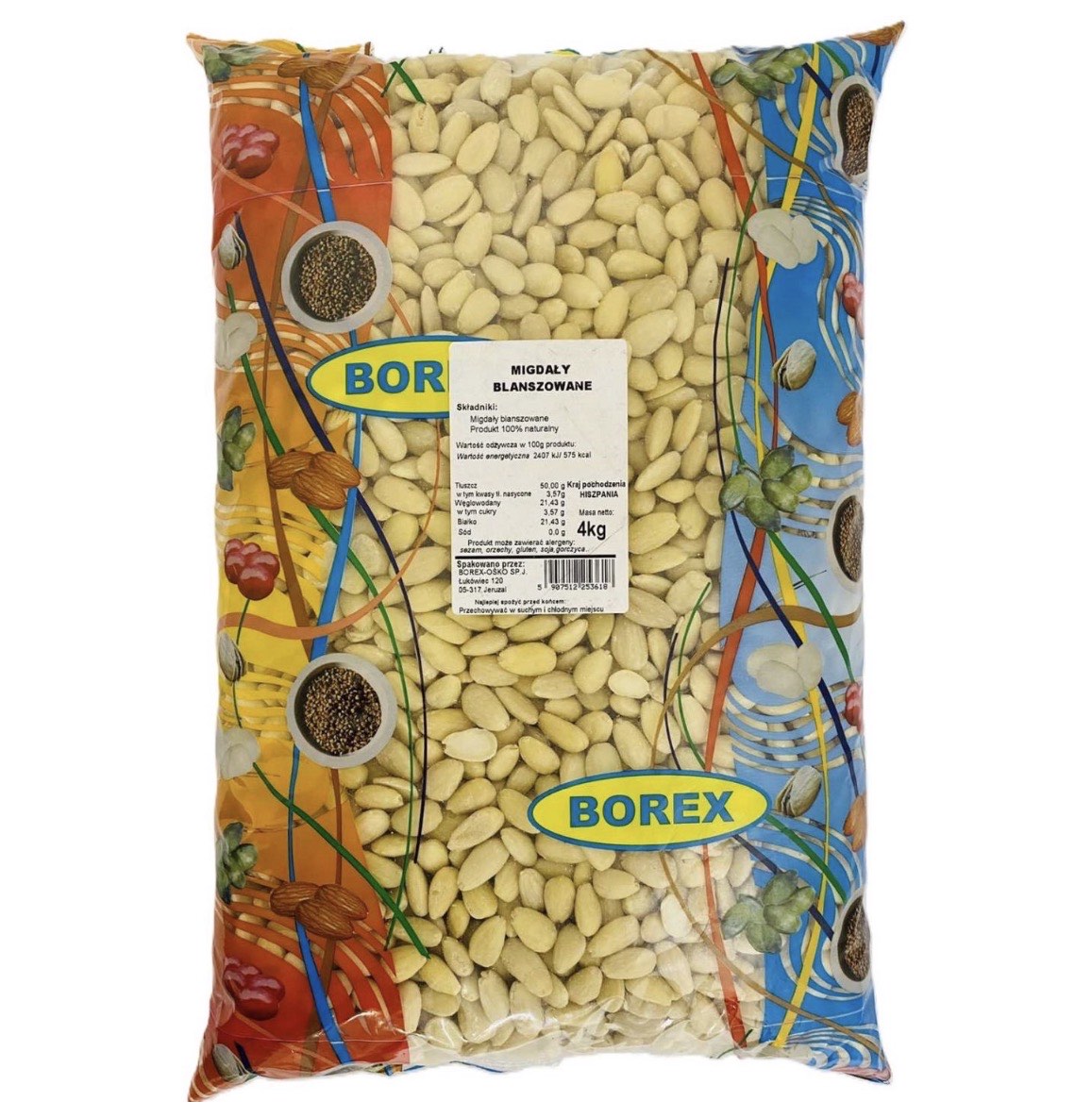 Горіхи мигдаль очищений BOREX Blanched almonds