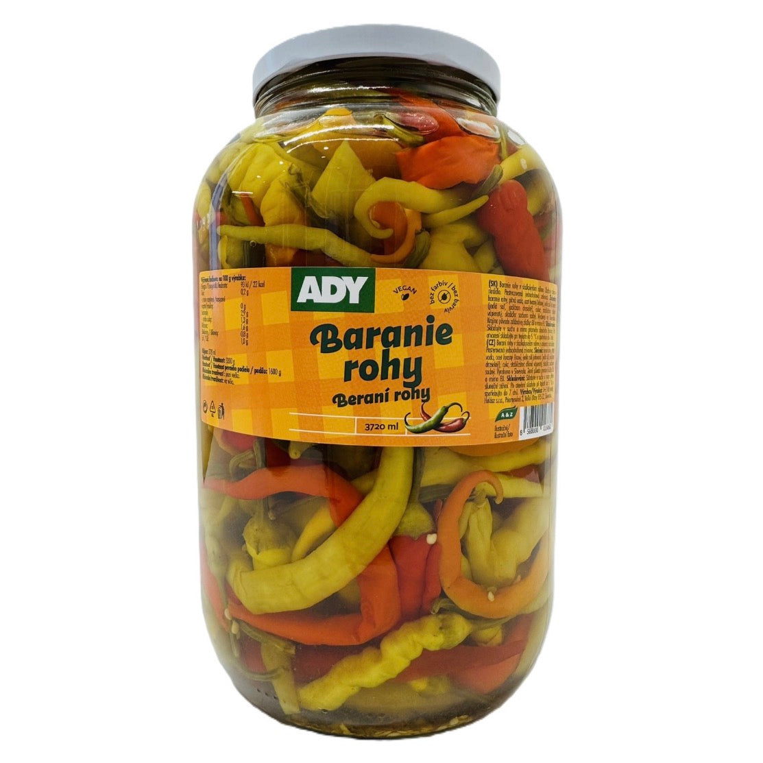Перець Пеппероні асорті цілий маринований ADY Baranie Rohy