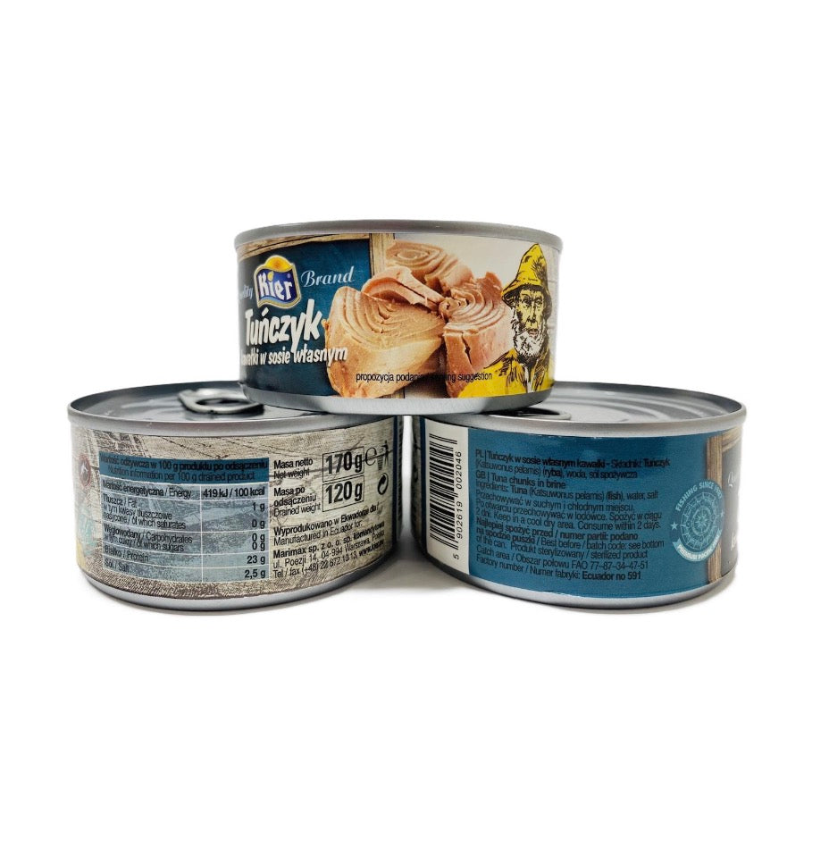 Тунець у власному соку KIER TUNA chunks in brine