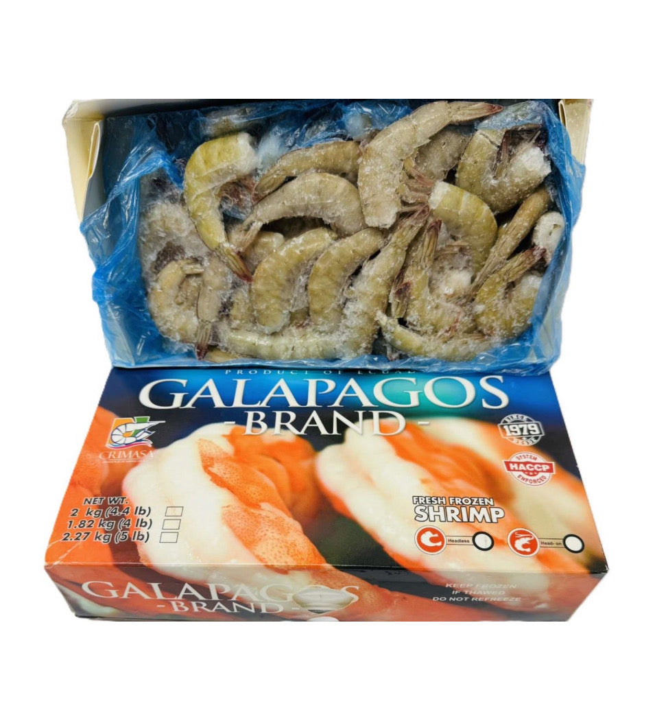 Морепродукти Креветки чорні тигрові без голови заморожені 16*20 GALAPAGOS Brand