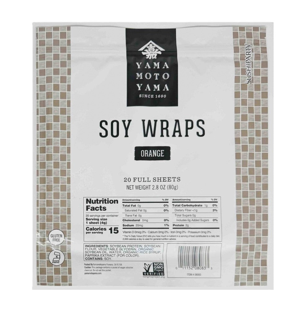 Папір соєвий жовтогарячий YAMAMOTOYAMA SushiParty 20шт 80грам