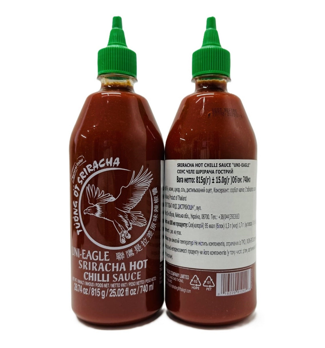 Соус чилі Шрірача UNI-EAGLE Sriracha Hot chilli Sauce 815грам 740мл
