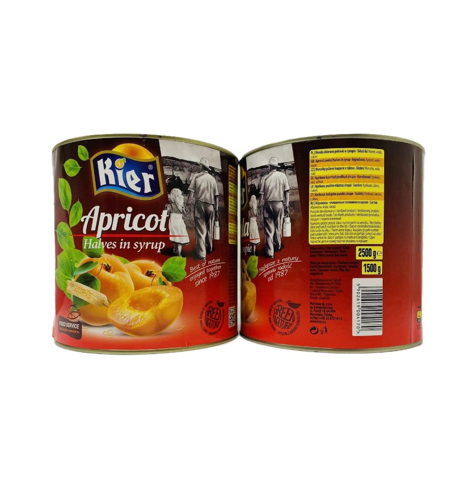 Абрикос половинки у сиропі KIER Apricot halves in syrup