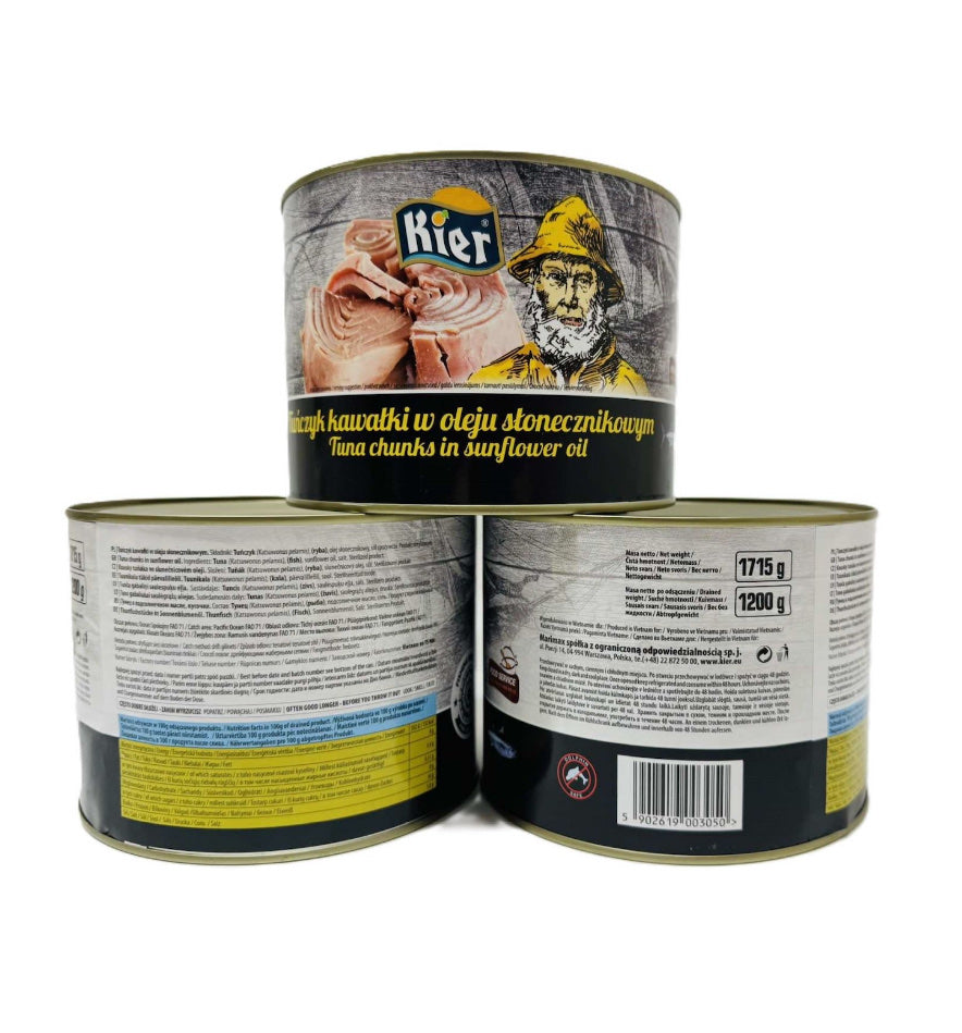 Тунець в олії KIER TUNA chunks in sunflower oil