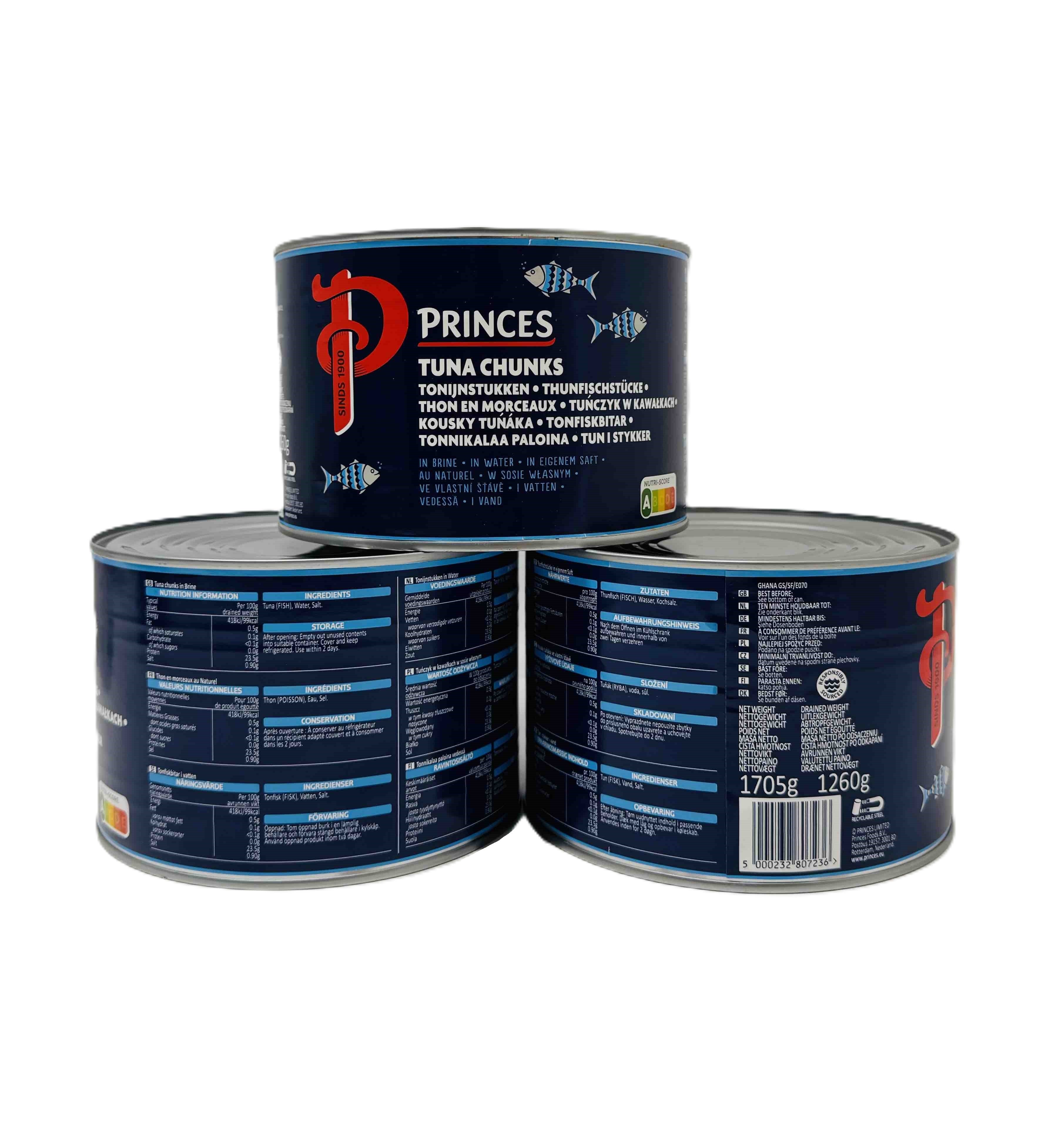 Тунець у власному соку PRINCES TUNA chunks in brine