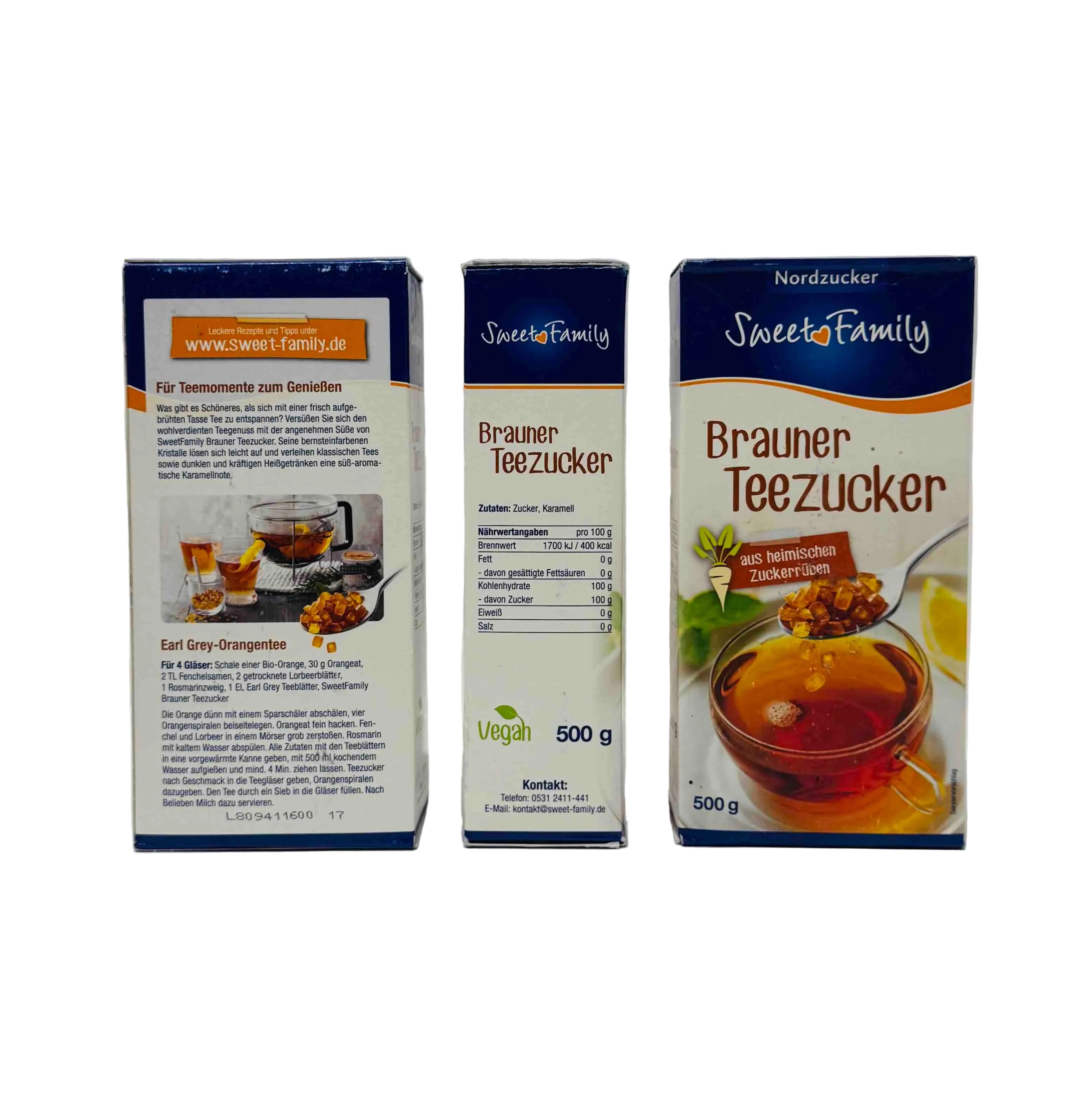 Цукор карамелізований коричневий SWEET-FAMILY Brauner Teezucker