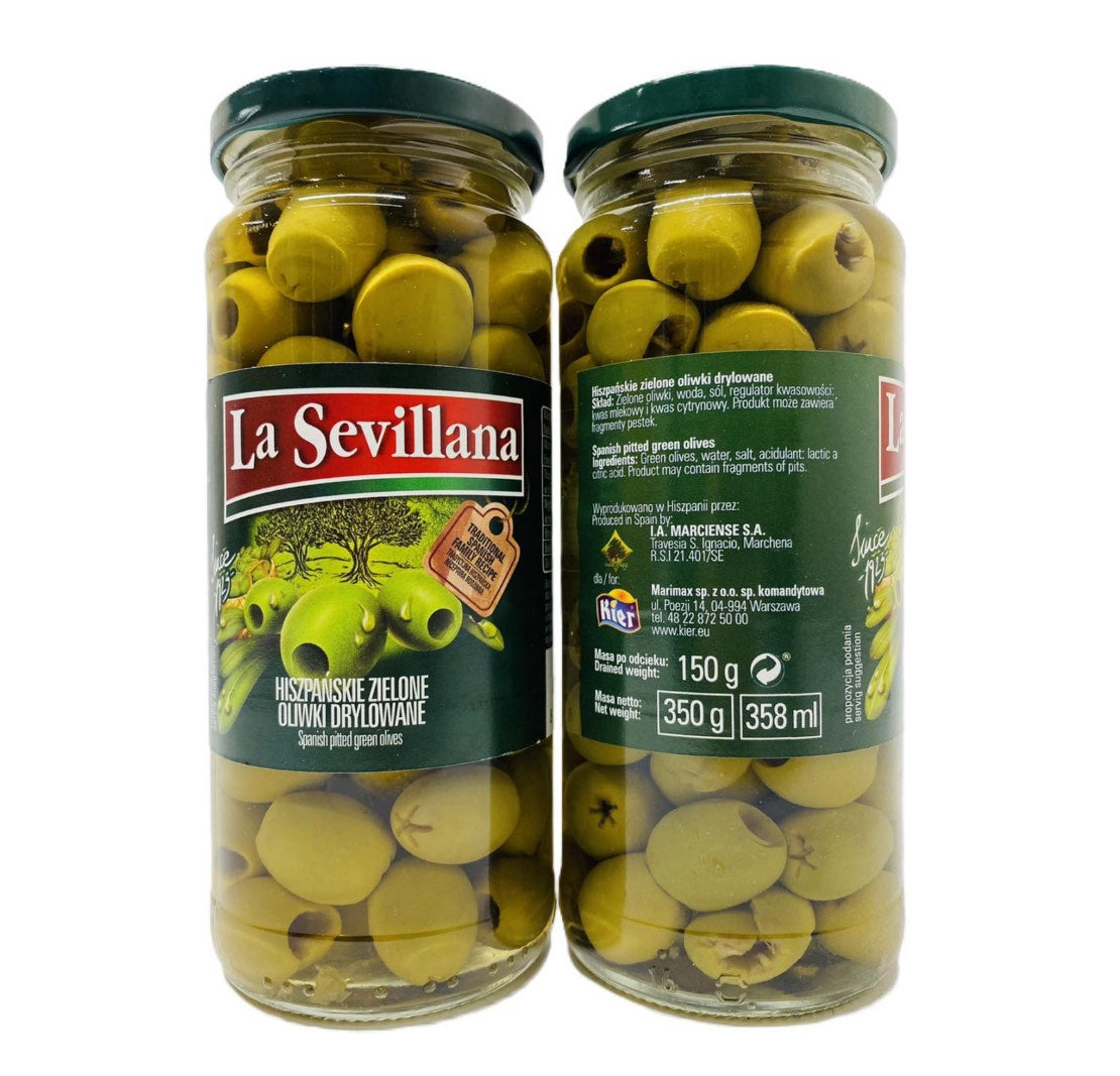 Оливки без кісточок LA SEVILLANA Pitted Green Olives 350г 150г