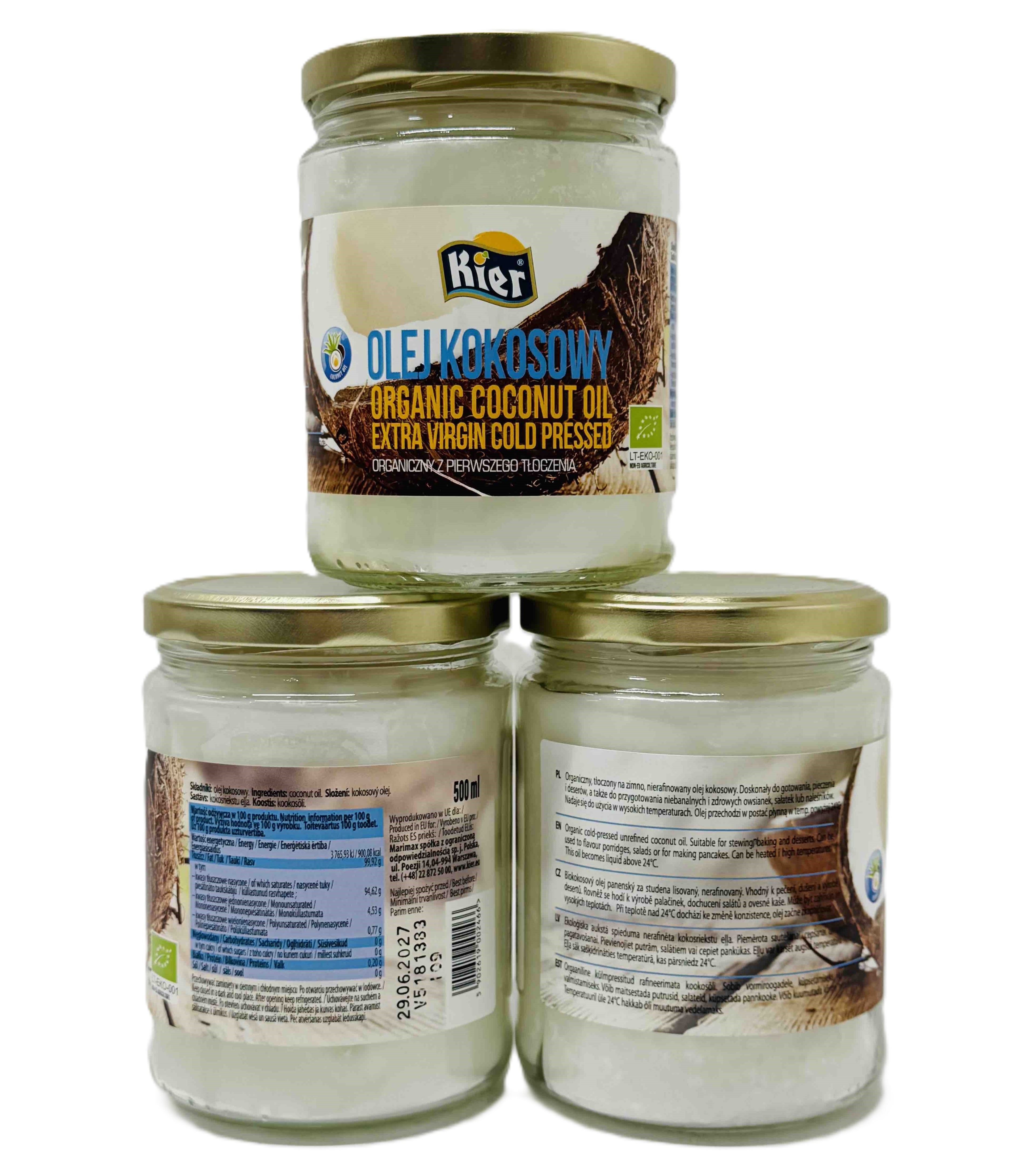 Масло кокосове органічне KIER Organic Coconut Oil