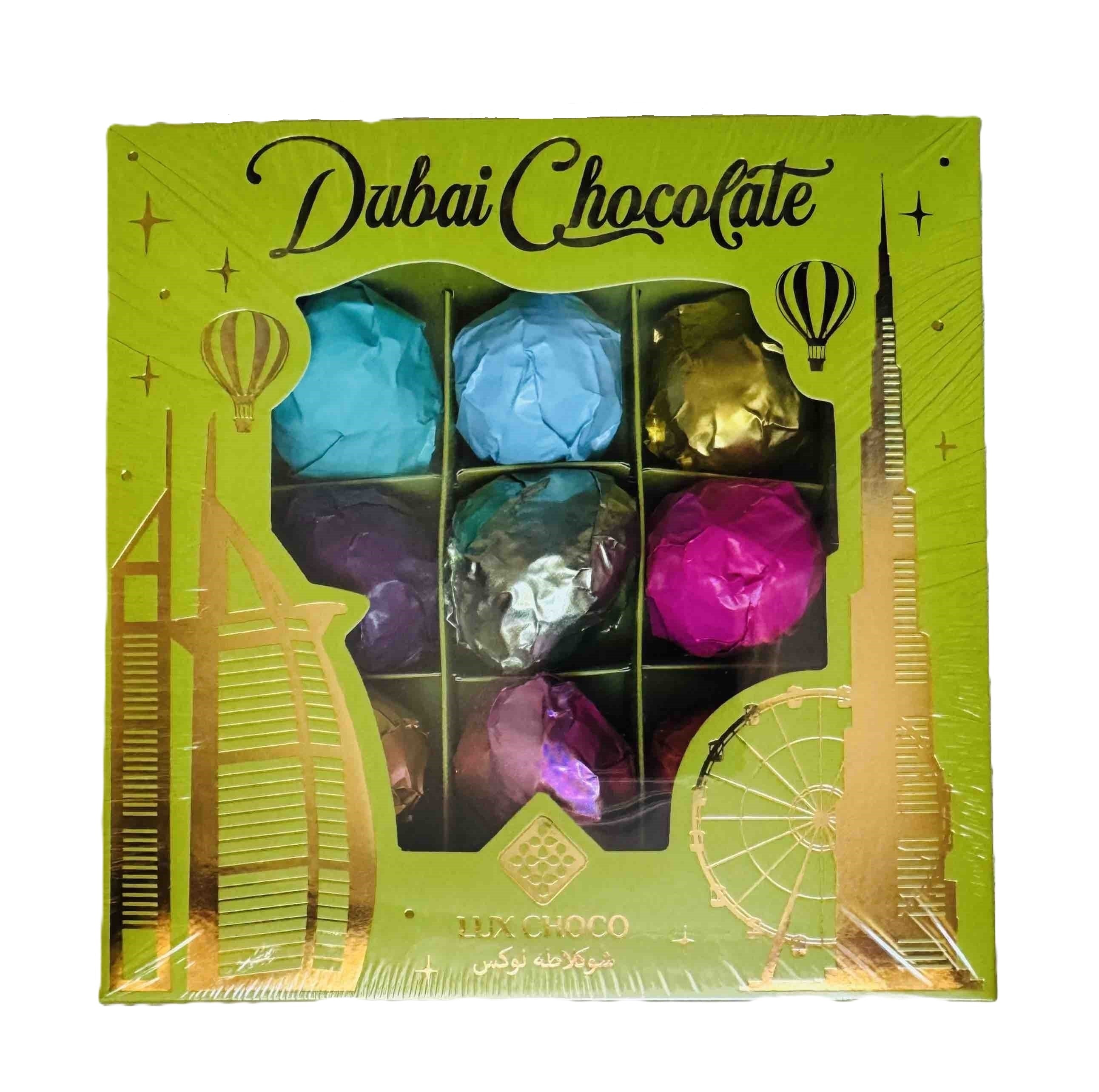 Шоколад Дубайський LUX CHOCO Dubai Chocolate Green Assorted Box 340грам