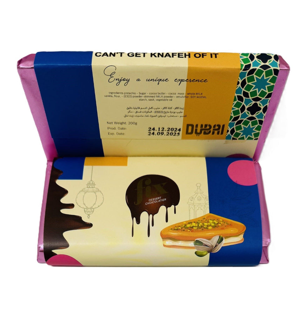 Шоколад Дубайський FIX Chocolate Dubai Knafeh and Pistachio