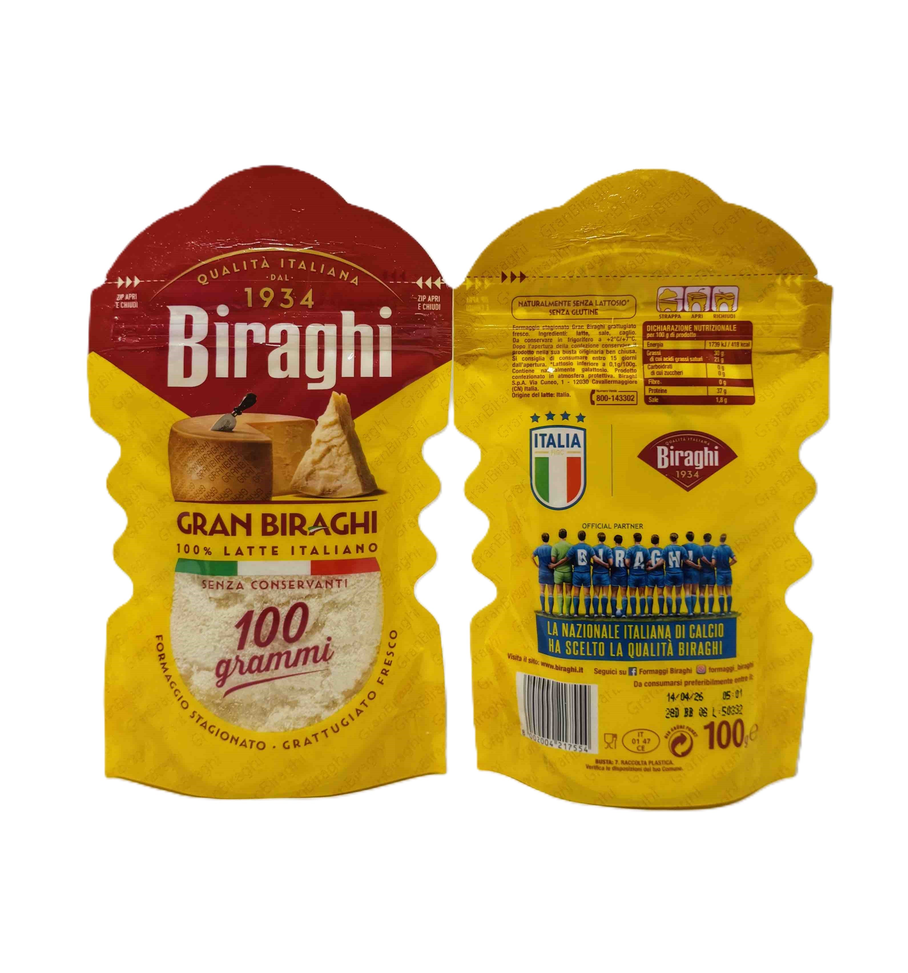 Сир Грана Падано тертий BIRAGHI Formaggio Stagionato Fresco