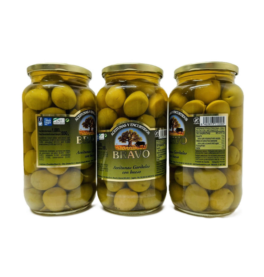 Оливки із кісточкою Гіганти BRAVO Aceitunas Gordales con Bueso