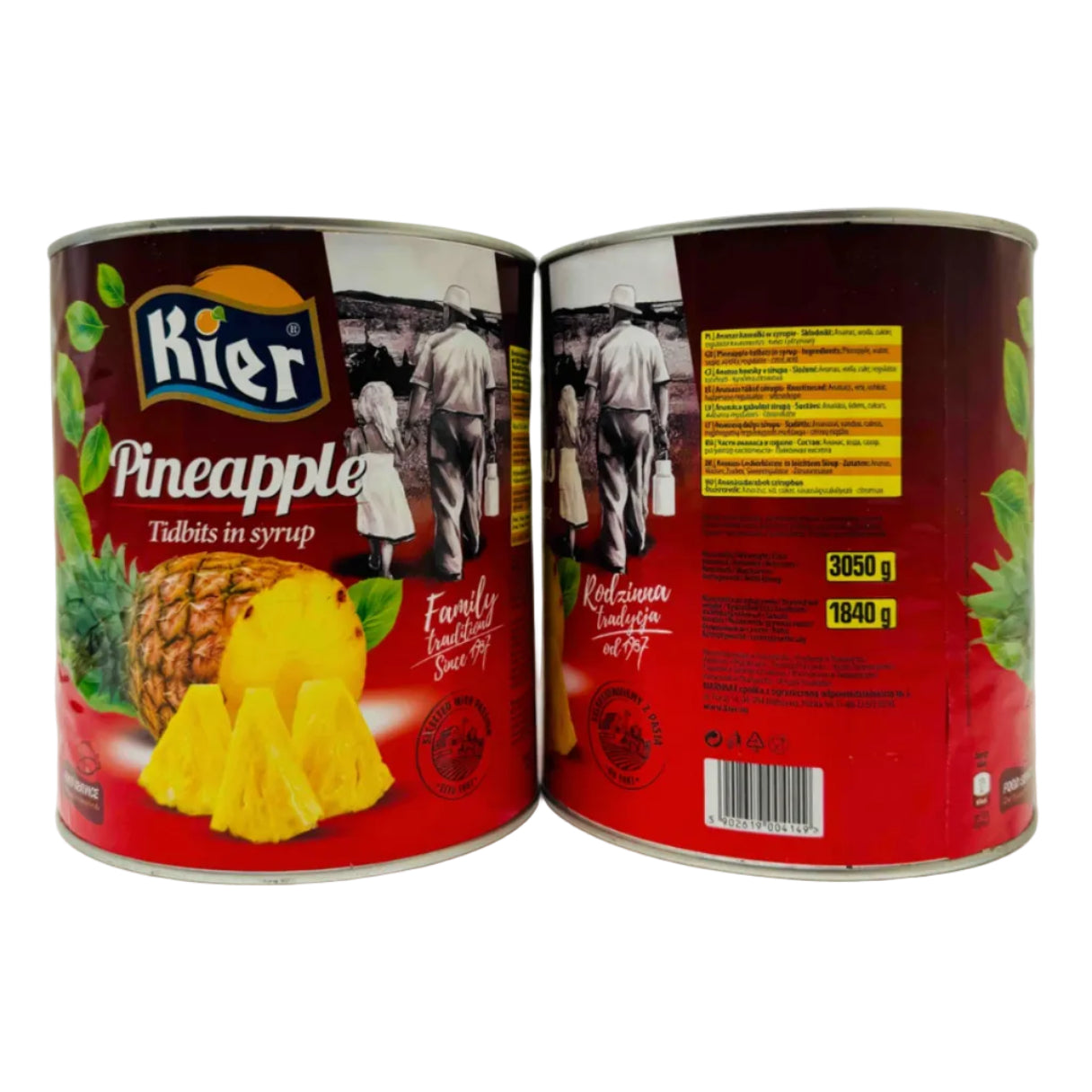 Ананас шматочки у сиропі KIER Pineapple Tidbits in syrup - KLIKAVKA