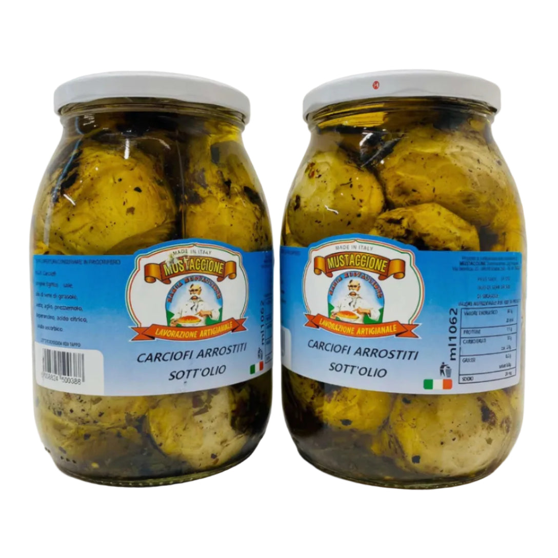 Артишоки смажені цілі в олії MUSTACCIONE. Carciofi Arrostiti sott`olio - KLIKAVKA