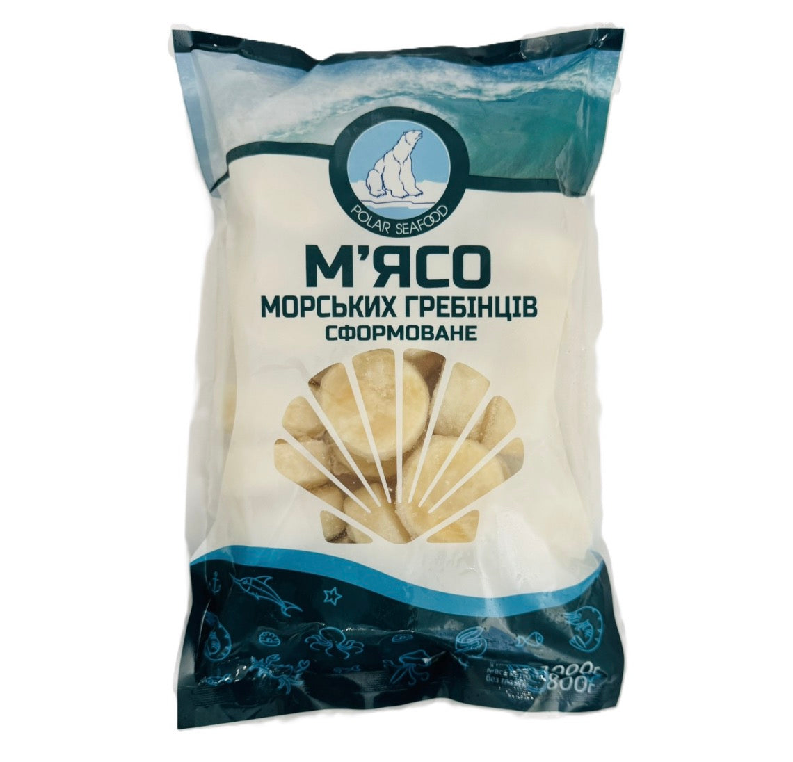 Морепродукти Гребінці морські заморожені сформовані 10/20 POLAR SEAFOOD Scallop