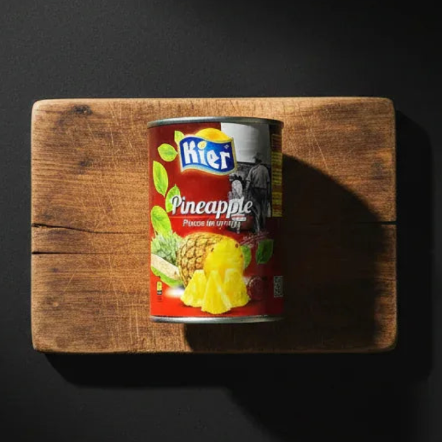 Ананас шматочки у сиропі KIER Pineapple pieces in syrup 565г/340г - KLIKAVKA