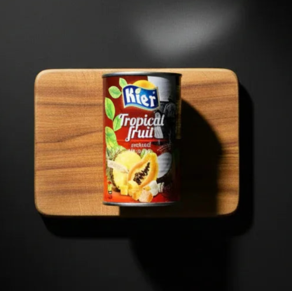 Коктейль KIER Tropical fruit coctail in syrup 425г/250г - KLIKAVKA