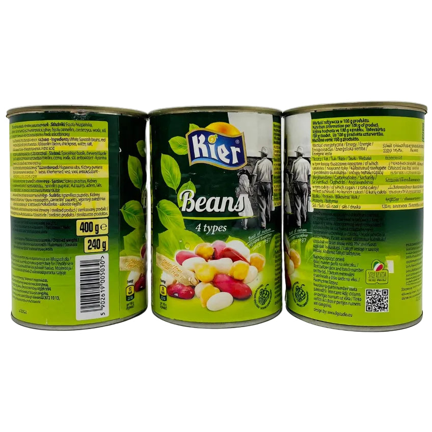 Квасоля чотири види KIER. Beans 4 types 400г/240г - KLIKAVKA