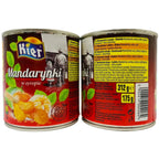 Мандарин чищений у сиропі KIER. Mandarins in syrup 312г/175г - KLIKAVKA