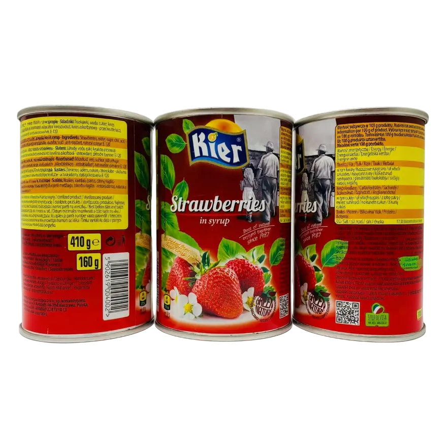 Полуниця у сиропі Kier Strawberries in syrup 410г/160г - KLIKAVKA