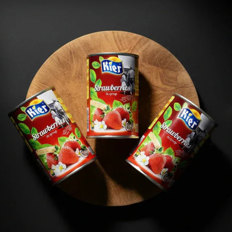 Полуниця у сиропі Kier Strawberries in syrup 410г/160г - KLIKAVKA