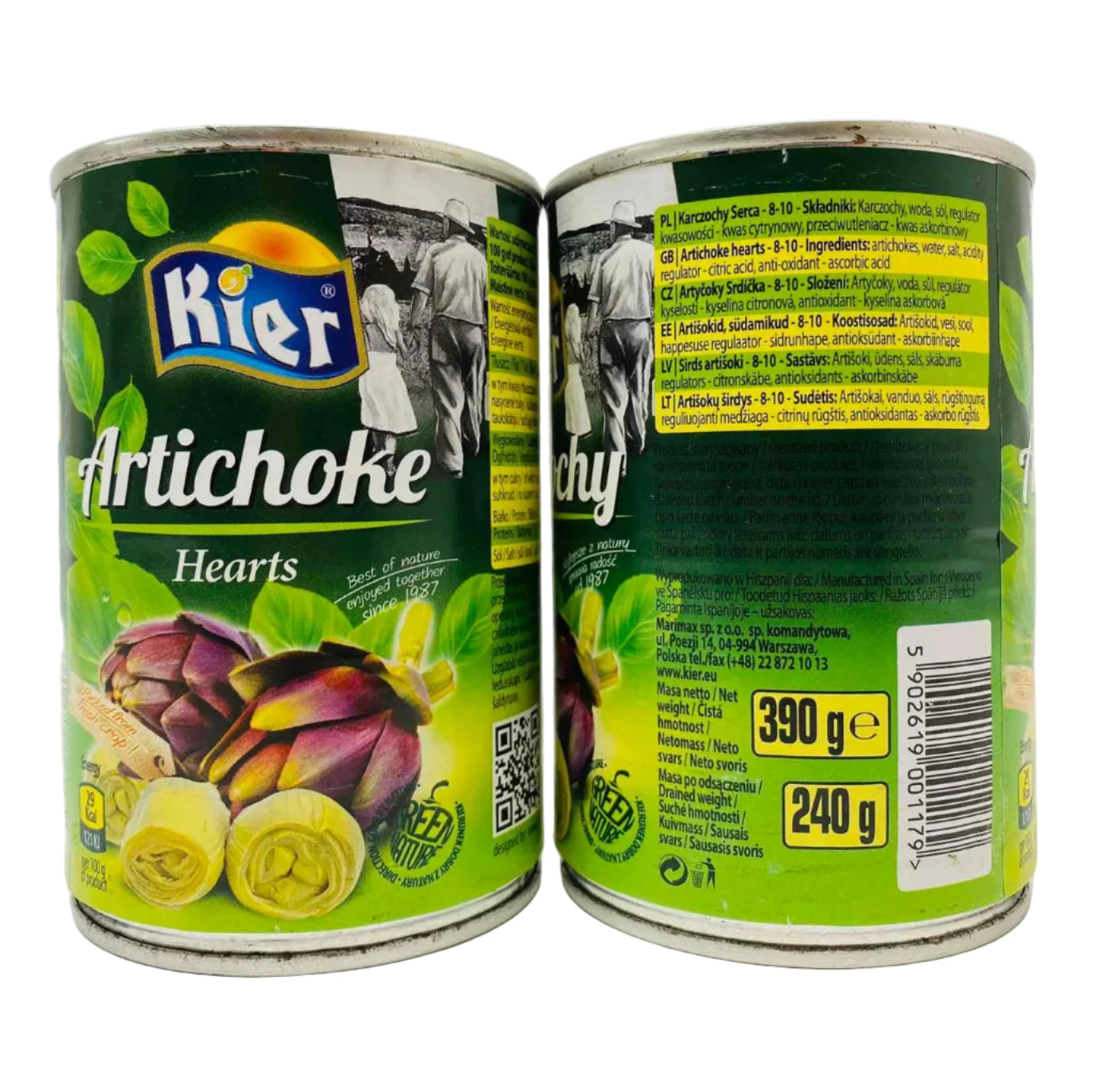 Артишоки цілі натуральні KIER Artichoke Hearts - KLIKAVKA