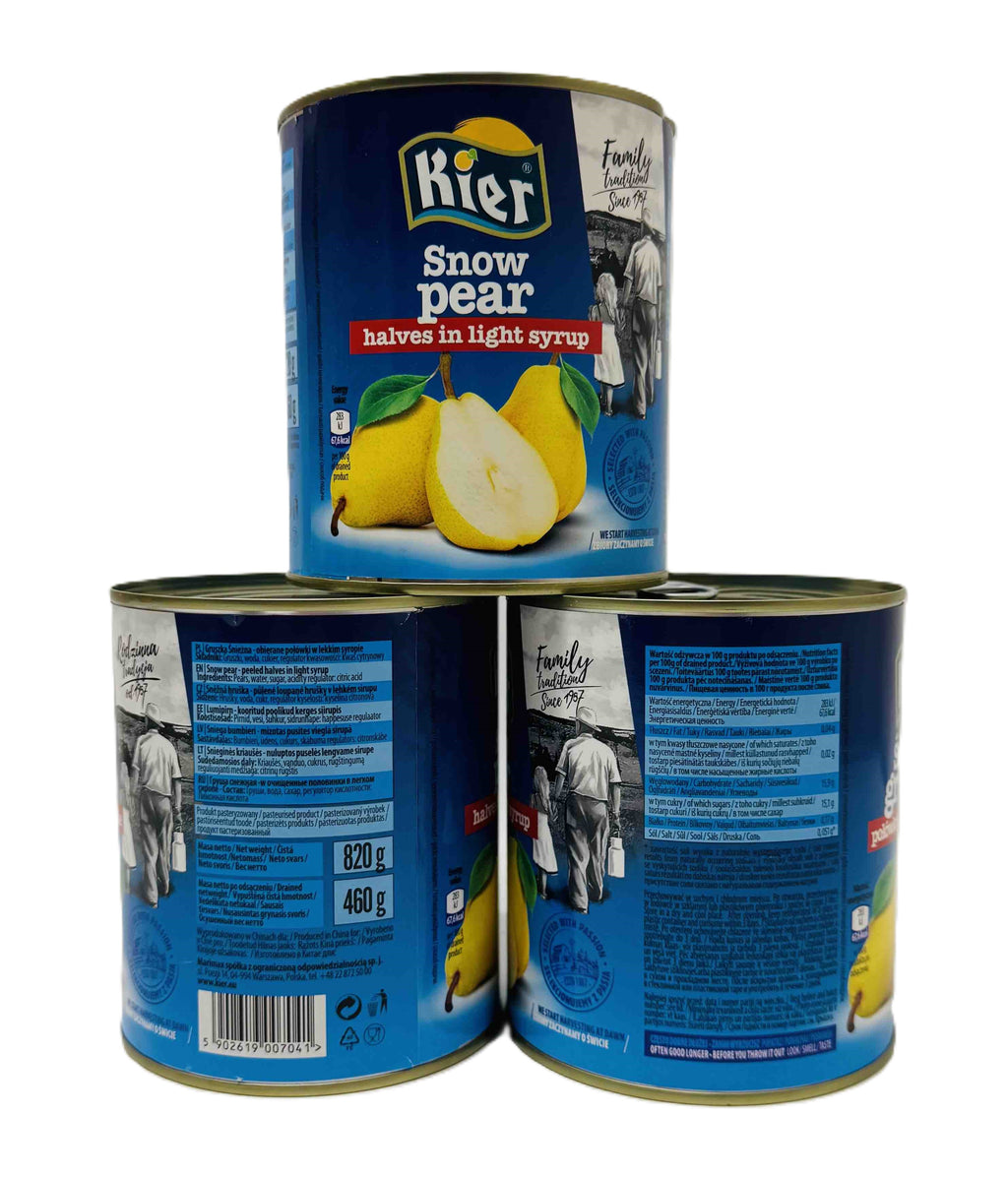 Грушa половинки у сиропі KIER Snow Pear halves in syrup