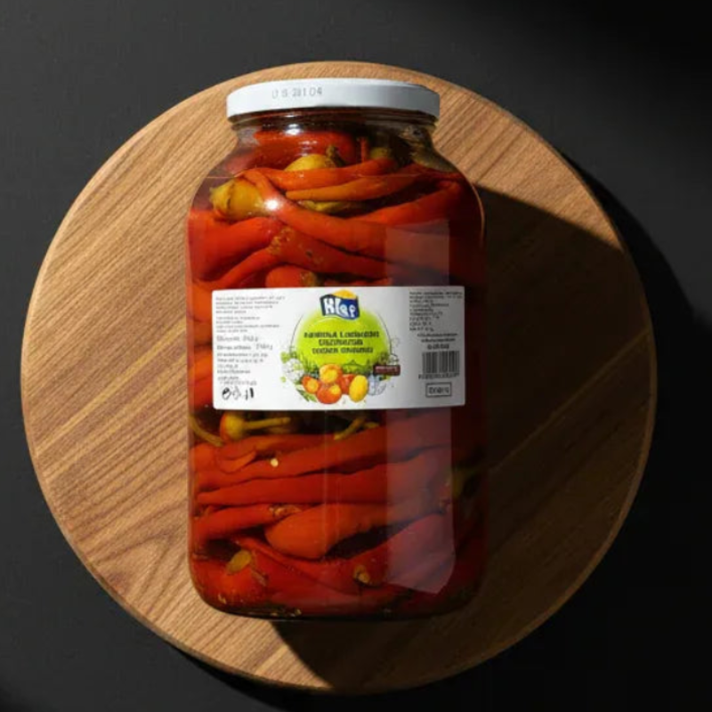 Перець пеппероні маринований KIER Paprika Lombardi 3,1кг/1,35кг - KLIKAVKA