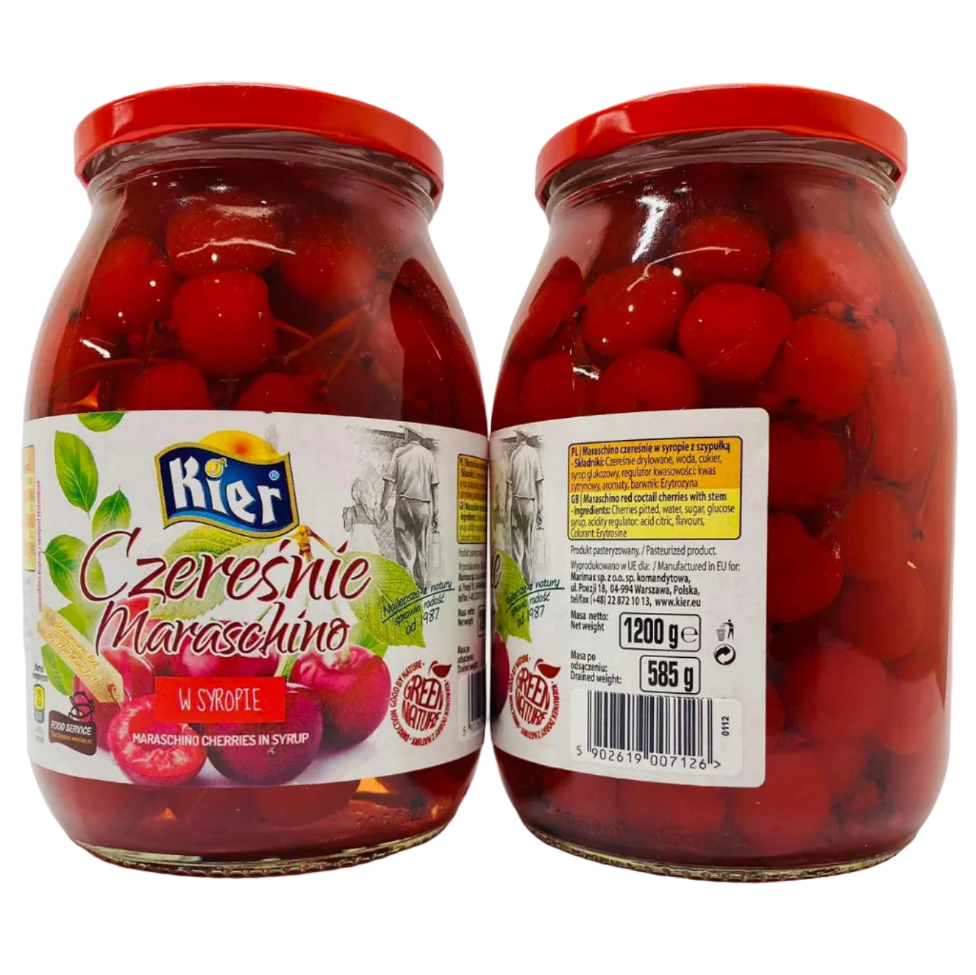 Вишня мараскінова червона KIER Marashino Cherries - KLIKAVKA